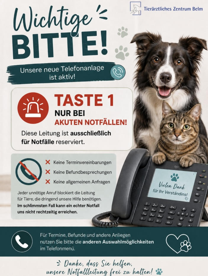 Wichtige Hinweise zur Telefonanlage